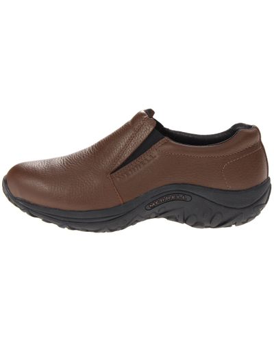 men's merrell jungle moc leather mahogany brown