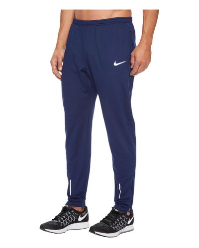 Nike Synthetic Therma Essential Running Pant in Blue for Men - Lyst