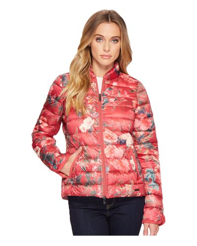 Ilse Jacobsen Synthetic Printed Puffer Coat in Pink | Lyst