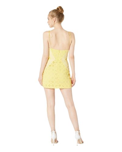 For Love Lemons Cotton Picnic Mini Dress In Yellow Lyst
