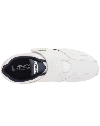 Lacoste Leather Protect Lcr in White/Dark Blue (White) for Men | Lyst