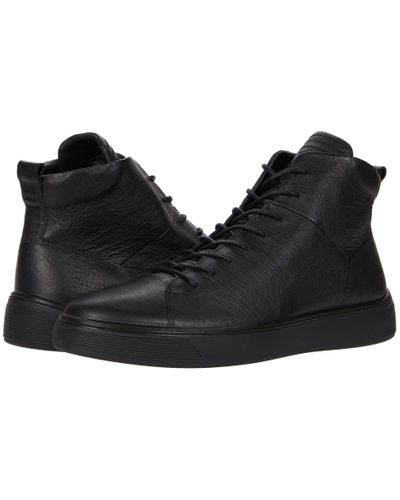 ecco black high tops