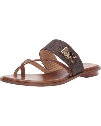 mk sidney flat sandals