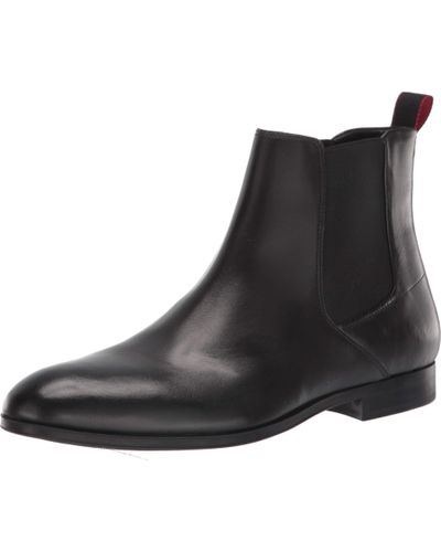 BOSS by HUGO BOSS Leather Boheme Chelsea Boot in Black for Men | Lyst