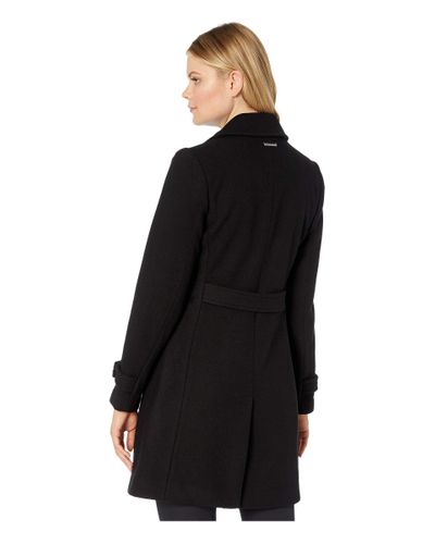 Vince Camuto Single Breasted Wool Coat V29723 in Black | Lyst