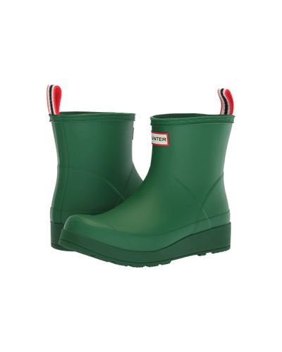 hunter boots green short