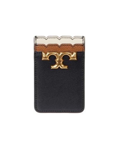 Tory Burch Leather Eleanor Card Pocket in Black | Lyst