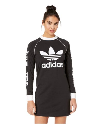 black trefoil dress by adidas