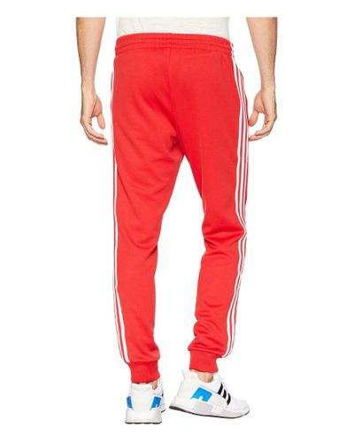 adidas Originals Synthetic Superstar Track Pants (collegiate Red ...