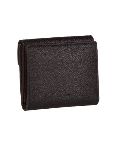 coach polished pebble tabby small wallet