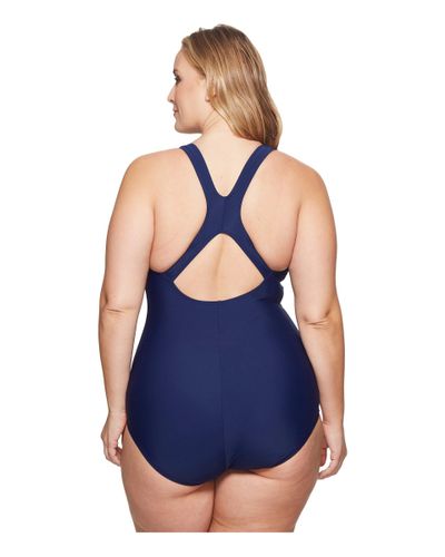 jogger auroch kål Speedo Synthetic Plus Size Conservative Ultraback One Piece ( Black)  Women's Swimsuits One Piece in Blue - Lyst
