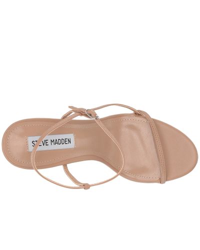 steve madden oaklyn strappy heeled sandals in rhinestone