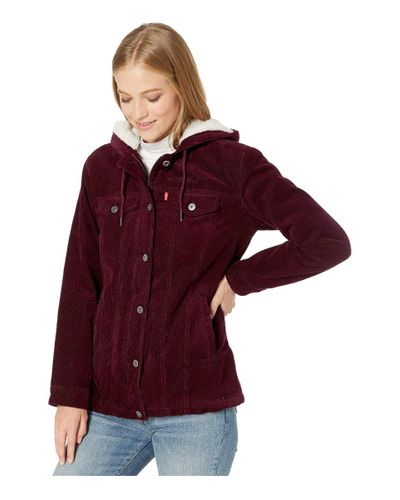 levis hooded sherpa trucker
