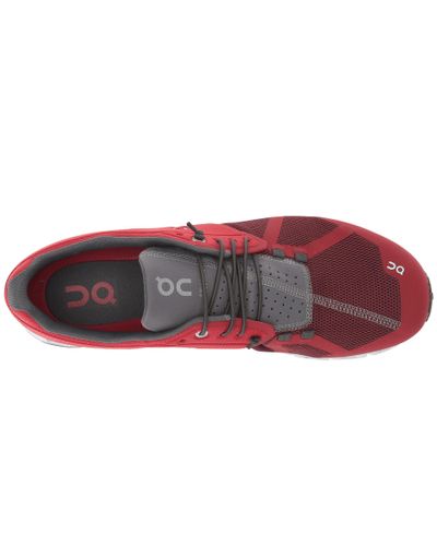 on cloud red shoes