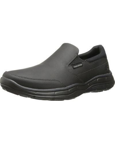 Skechers Leather Relaxed Fit Glides 
