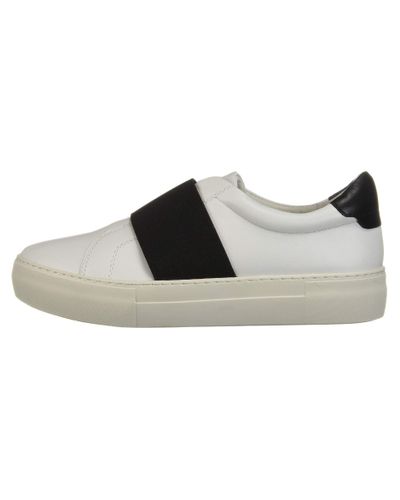 Adorn Leather Sneakers White Black J Slides JSlides