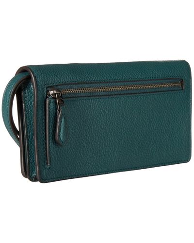 coach pebble leather wallet