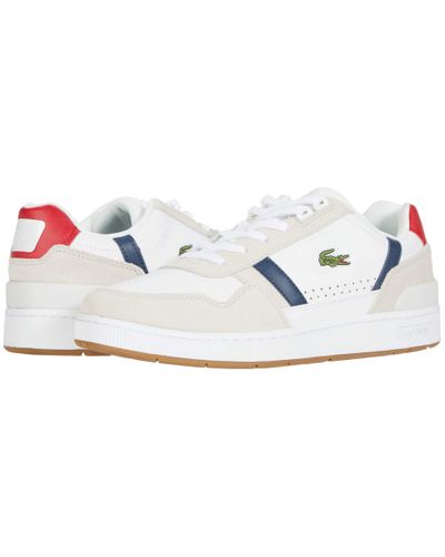 Lacoste Leather T-clip 0120 2 in White for Men - Lyst