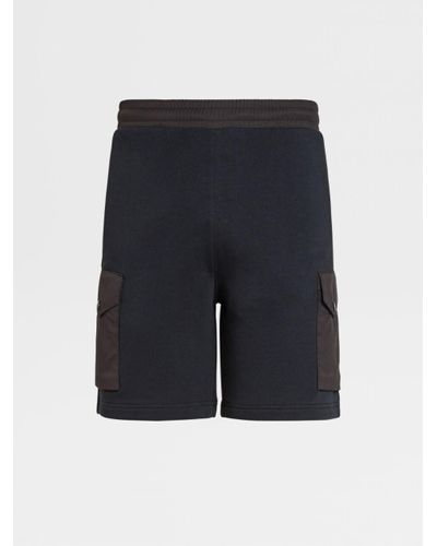 Z Zegna #usetheexisting Cotton Bermuda Shorts in Black for Men - Lyst