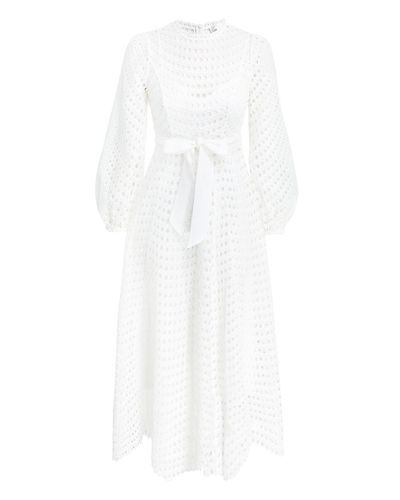 zimmermann poppy eyelet midi dress