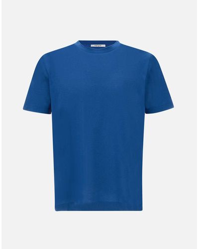 Kangra Baumwoll-T-Shirt Für Herren, Blau, Rundhalsausschnitt