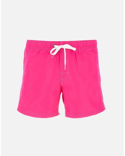 Sundek Fluoreszierender Boardshort-Badeanzug Für Herren - Pink