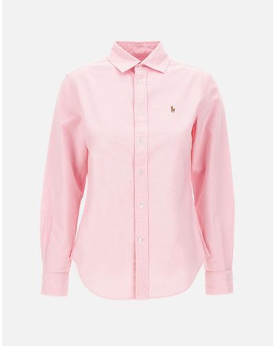Polo Ralph Lauren Rosa Baumwollhemd Mit Besticktem Logo - Pink