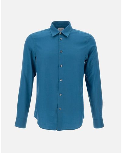Paul Smith Slim-Fit-Hemd Aus Baumwollmischung - Blau