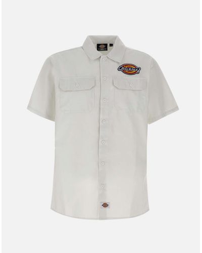 Dickies Weißes Clintondale-Hemd Aus Baumwollmischung