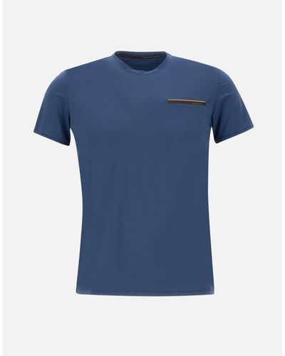 Rrd Blaues Oxford-Pocket-T-Shirt Mit Brusttasche