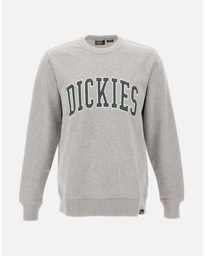 Dickies Hellgraues Baumwoll-Sweatshirt Mit Gesticktem Logo