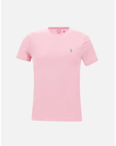 Polo Ralph Lauren Rosa Klassiker Baumwoll T-Shirt - Pink