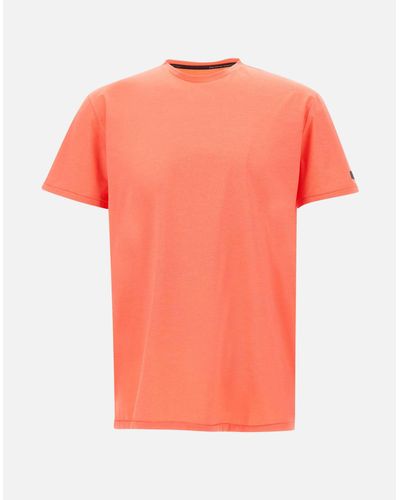 Rrd Sommerliches Smart Coral T-Shirt Mit Logo-Patch - Pink