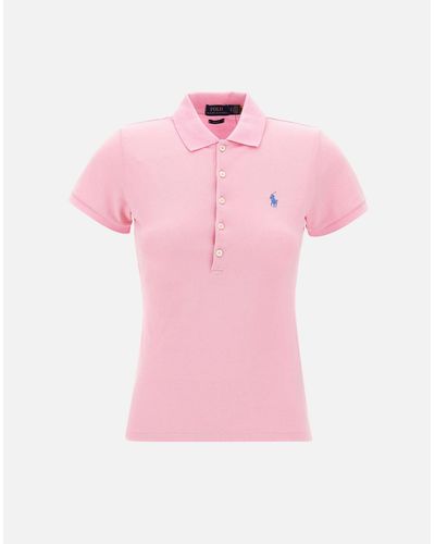 Polo Ralph Lauren Babyrosa Baumwoll-Poloshirt Mit Gesticktem Logo - Pink