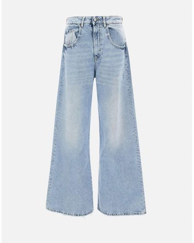 ICON DENIM Debby Jeans Mit Weitem Bein Und Destroyed-Effekt - Blau