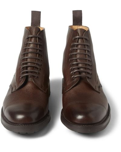 Cheaney Richmond Pebble-grain Leather Boots - Brown