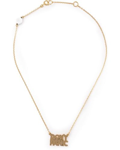 Marc By Marc Jacobs 'don't Panic' Necklace - Metallic