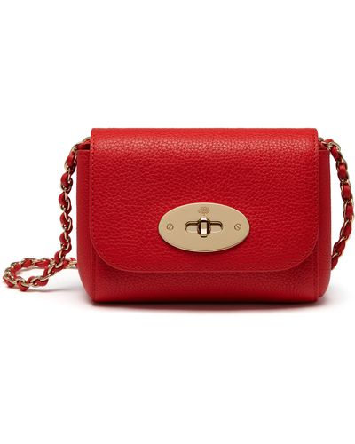 Mulberry Mini Lily Grained Leather Shoulder Bag - Red