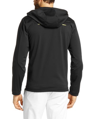 BOSS Hooded Sweatshirt Jacket 'Sorajos' With Neon Detailing - Black