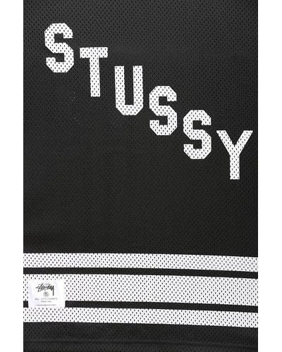 Stussy Mesh Long-Sleeve Tee - Black
