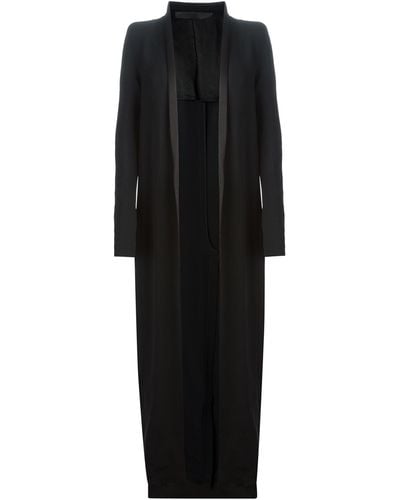 Haider Ackermann Crepe Tailored Floor Length Coat - Black