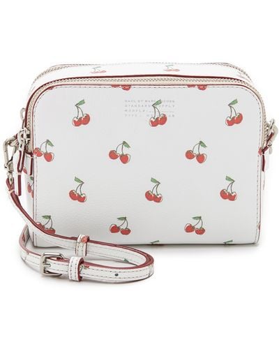 Marc By Marc Jacobs Double Zip Cherry Cross Body Bag - Off White Cherry Print