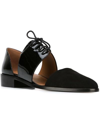 Emporio Armani Cut-out Oxford Shoes - Black