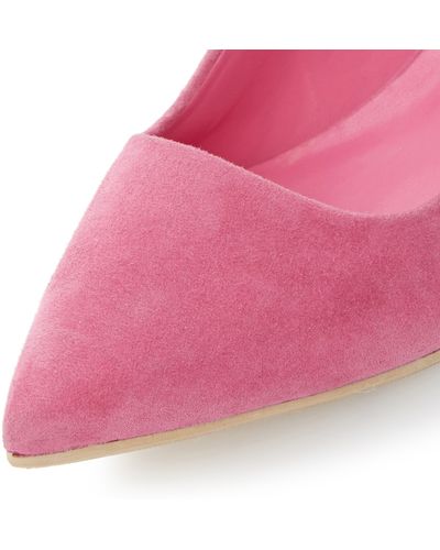 Dune Cathryn Slingback Kitten Heel Court Shoes - Pink