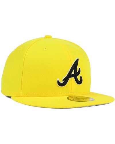 KTZ Atlanta Braves C-dub 59fifty Cap - Yellow