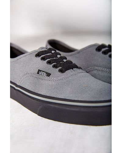 Vans Authentic Black Sole Sneaker - Gray
