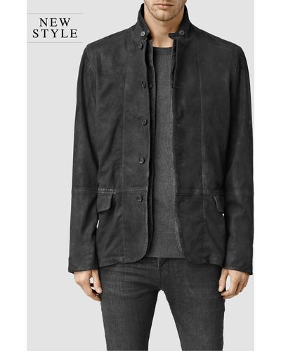 AllSaints Emerson Leather Blazer - Black
