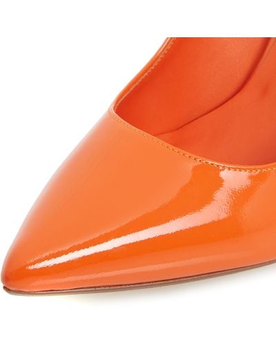 Dune Alwen Pointed Toe Court Shoes - Orange