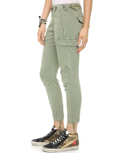 Hudson Jeans Rowan Slouchy Skinny Cargo Pants - Juniper - Green