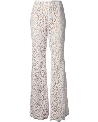 Michael Kors Floral Lace Pants - White